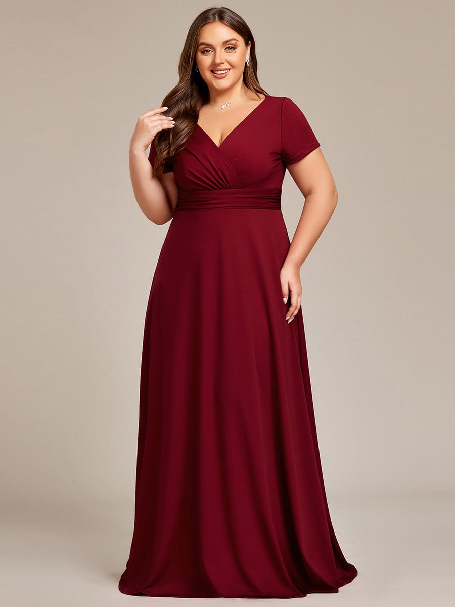 Plus Size Simple Empire Waist A Line Bridesmaid Dress