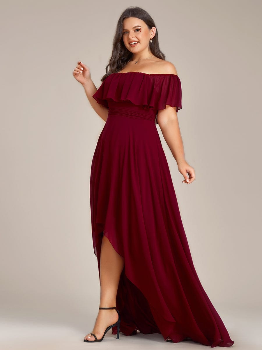 Chiffon dress off shoulder hotsell