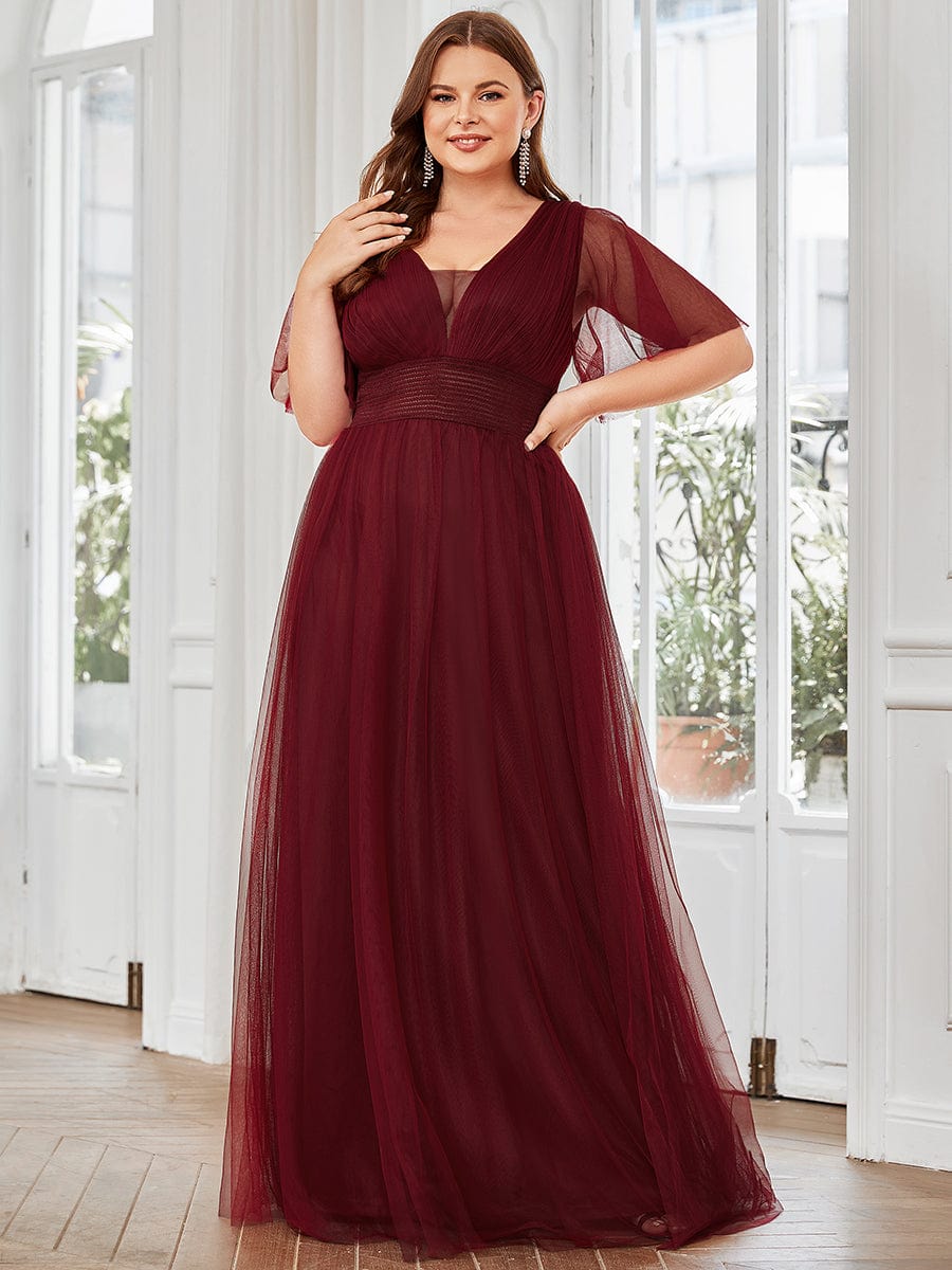 Plus size burgundy bridesmaid dresses uk best sale