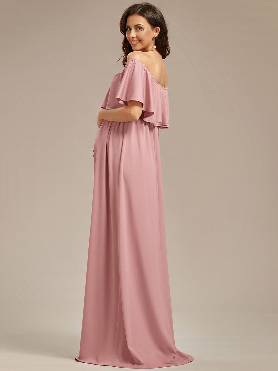 Pink silk maternity dress best sale