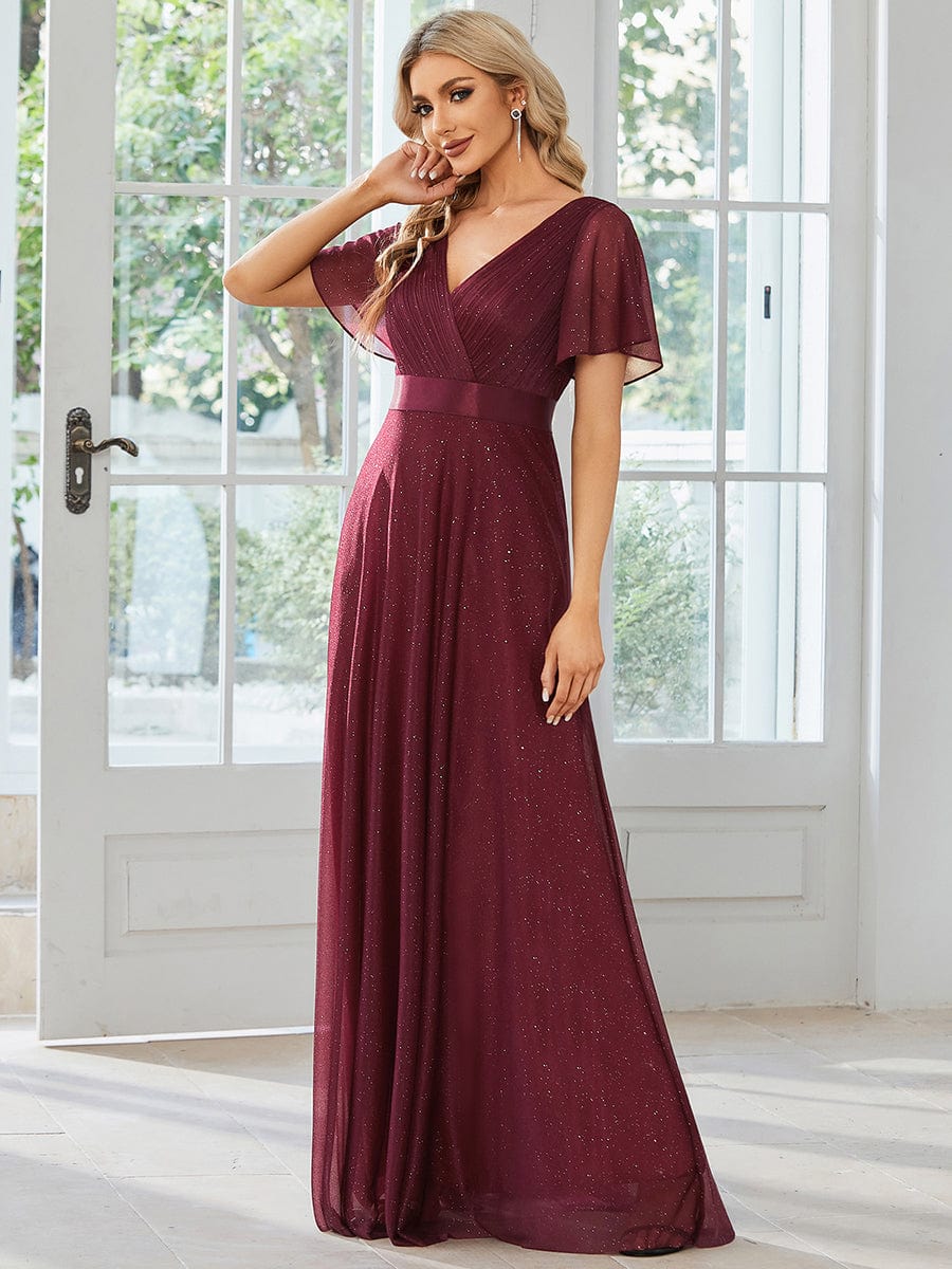 Burgundy Concert Dresses #style_EE50159BD