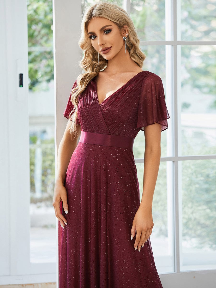 Burgundy Concert Dresses #style_EE50159BD