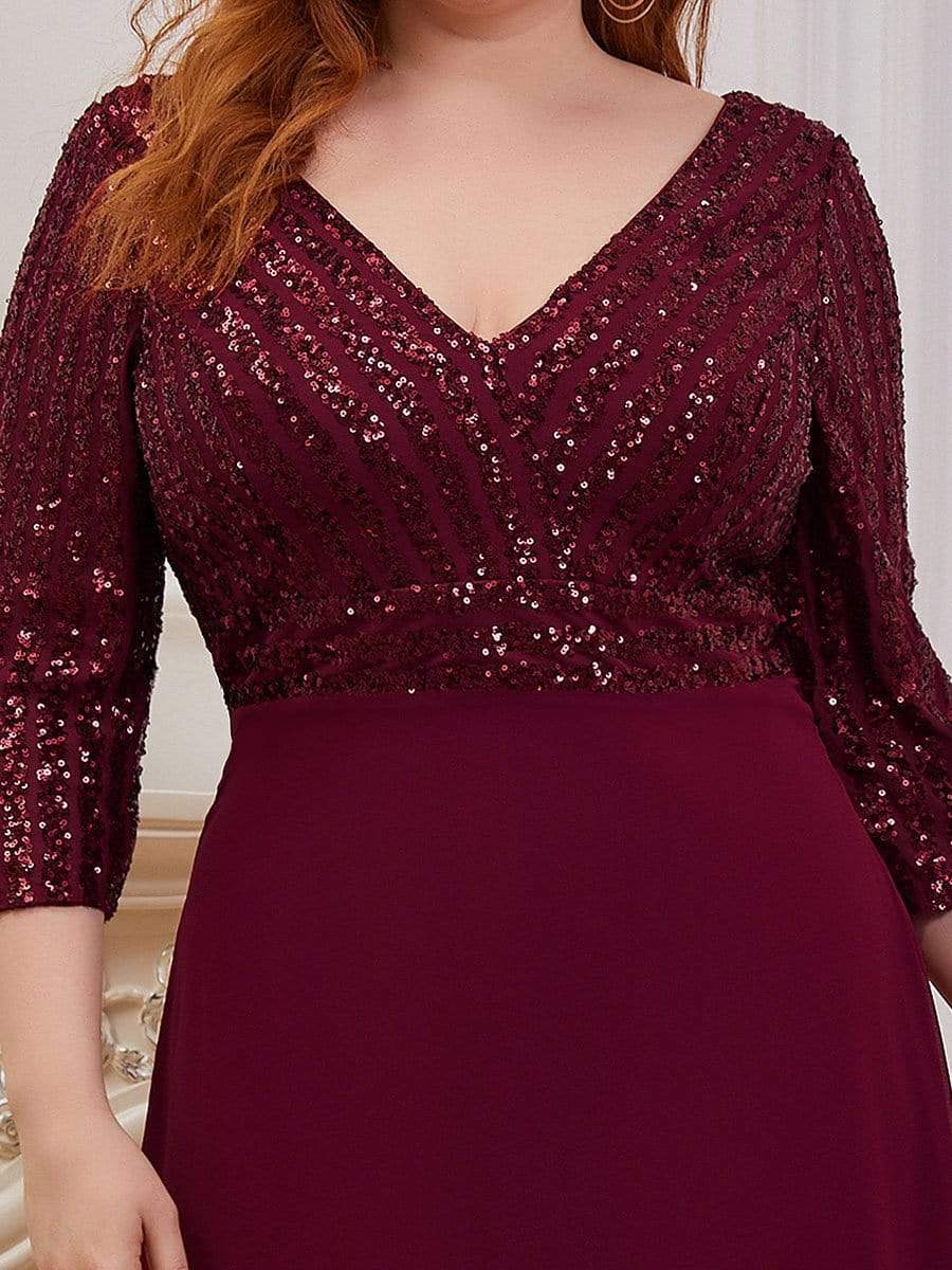 Burgundy Concert Dresses #style_EP00751BD