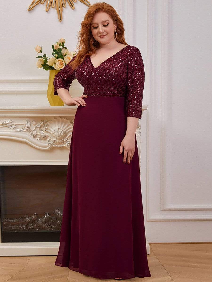 Burgundy Concert Dresses #style_EP00751BD