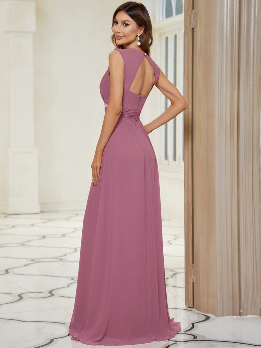 Sleeveless Grecian Style Formal Evening Dresses for Women #color_Purple Orchid