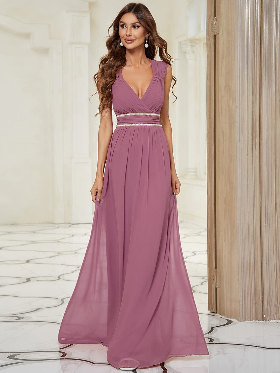 Sleeveless Grecian Style Formal Evening Dresses for Women #color_Purple Orchid